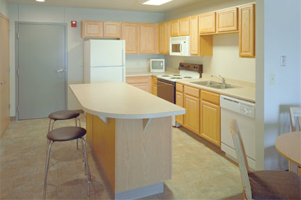 Full kitchens include a microwave and dishwasher.